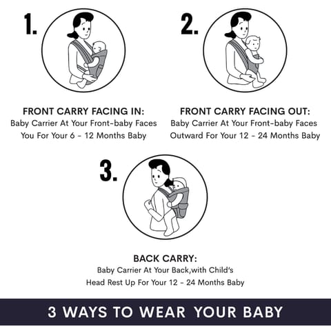 R for Rabbit New Cuddle Snuggle Brown Grey Baby Carrier