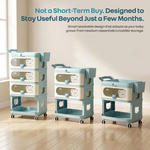 R for Rabbit Kiddo Korner Bear Blue Cream Organiser