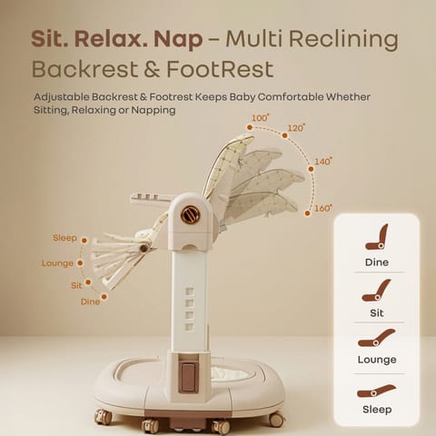 R for Rabbit Marshmallow Trio Beige High Chair