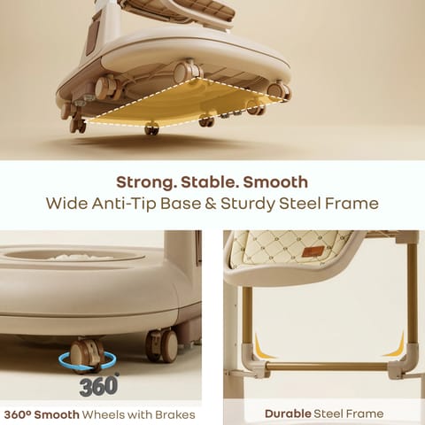 R for Rabbit Marshmallow Trio Beige High Chair