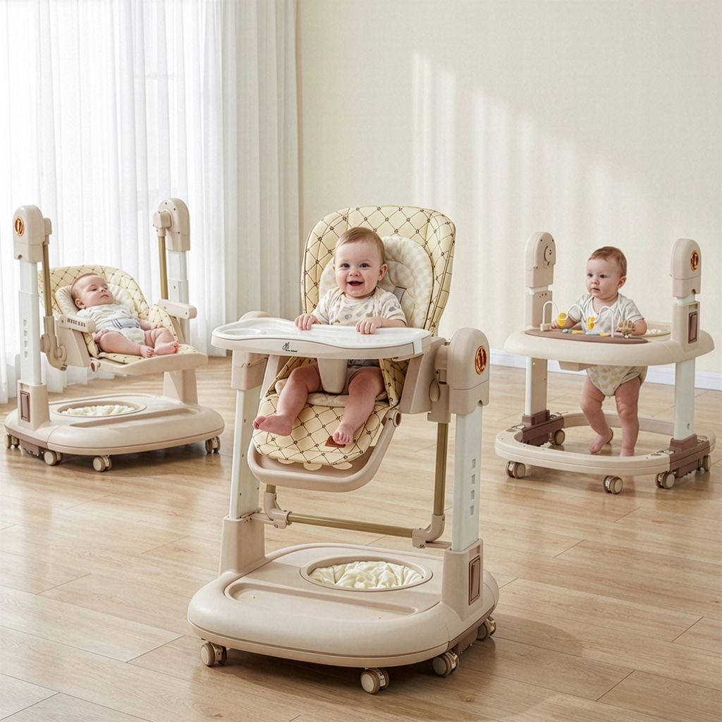 R for Rabbit Marshmallow Trio Beige High Chair