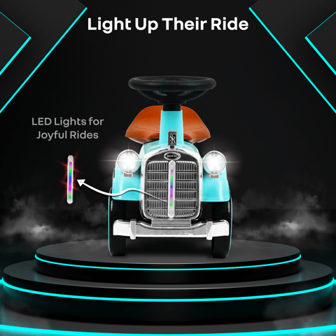 R for Rabbit Speedster Royal Blue Brown Rideon Car