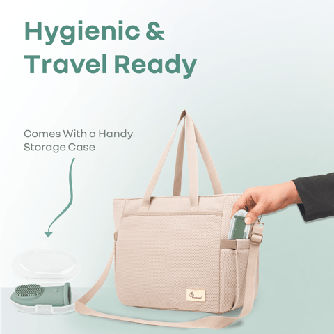 R for Rabbit Tiny Smiles Gummy Olive Green Kids Toothbrush