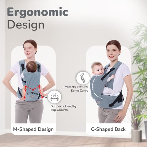 R for Rabbit Upsy Daisy Cozy Grey Baby Carrier