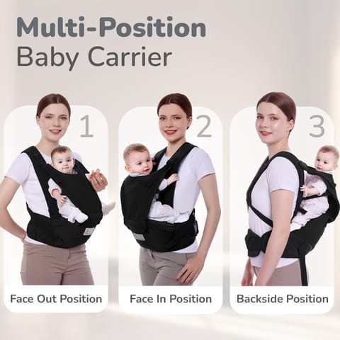 R for Rabbit Upsy Daisy Cozy Black Baby Carrier