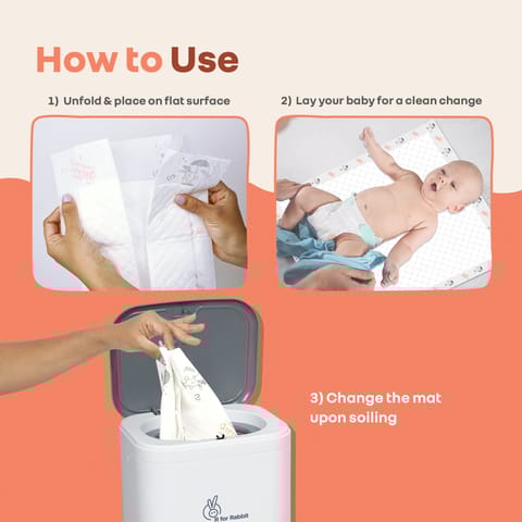 R for Rabbit HygoMat White Bunny Disposable Mat