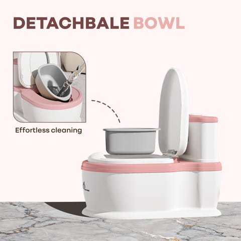 R for Rabbit Little Grownup Pixie White Pink Potty Seat