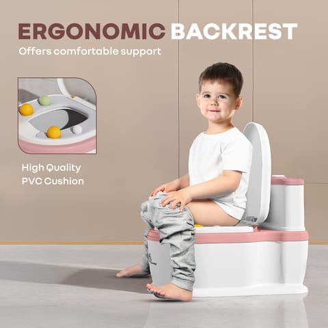 R for Rabbit Little Grownup Pixie White Pink Potty Seat