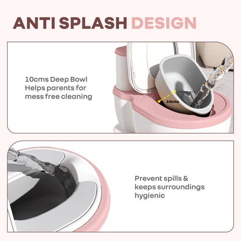 R for Rabbit Little Grownup Pixie White Pink Potty Seat