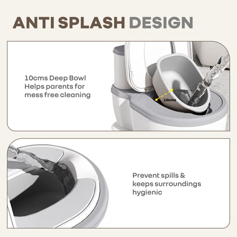 R for Rabbit Little Grownup Pixie White Grey Potty Seat