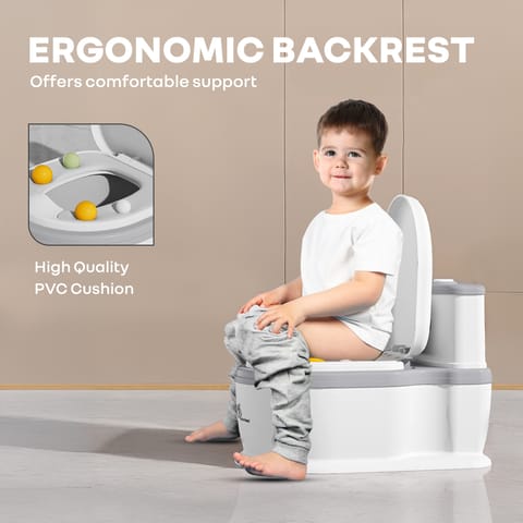 R for Rabbit Little Grownup Pixie White Grey Potty Seat