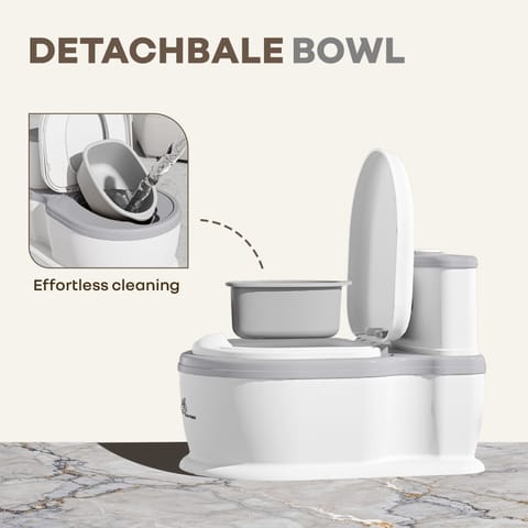 R for Rabbit Little Grownup Pixie White Grey Potty Seat