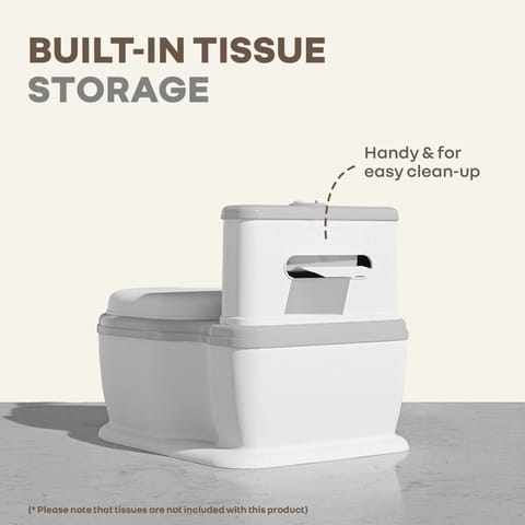 R for Rabbit Little Grownup Pixie White Grey Potty Seat