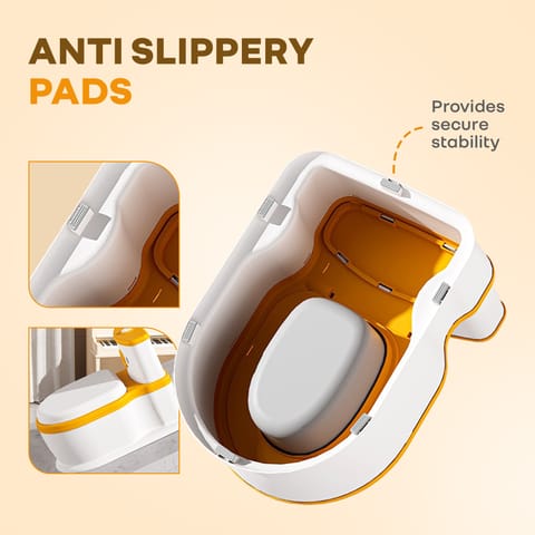 R for Rabbit Little Grownup Pixie White Orange Potty Seat