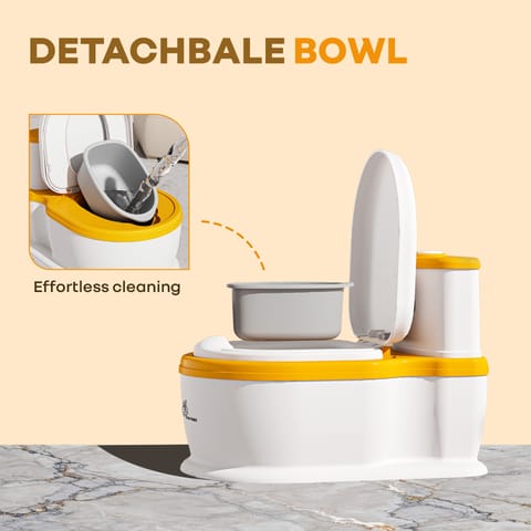 R for Rabbit Little Grownup Pixie White Orange Potty Seat