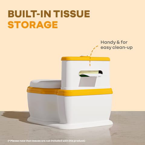 R for Rabbit Little Grownup Pixie White Orange Potty Seat