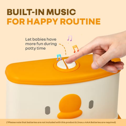 R for Rabbit Little Grownup Pixie White Orange Potty Seat