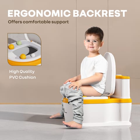 R for Rabbit Little Grownup Pixie White Orange Potty Seat