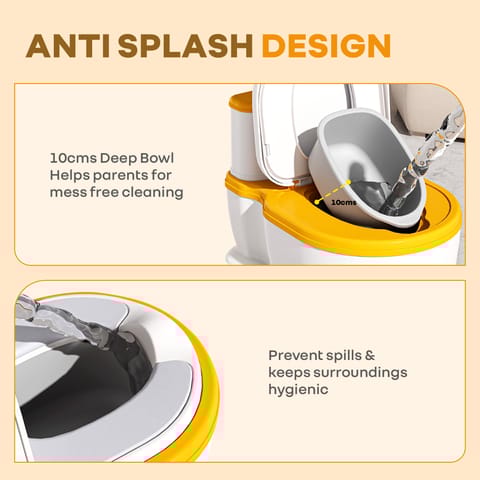 R for Rabbit Little Grownup Pixie White Orange Potty Seat