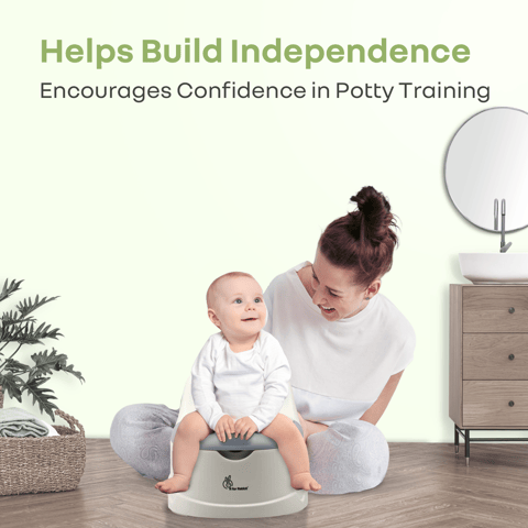 R for Rabbit Tiny Tots Dino White Green Potty Seat