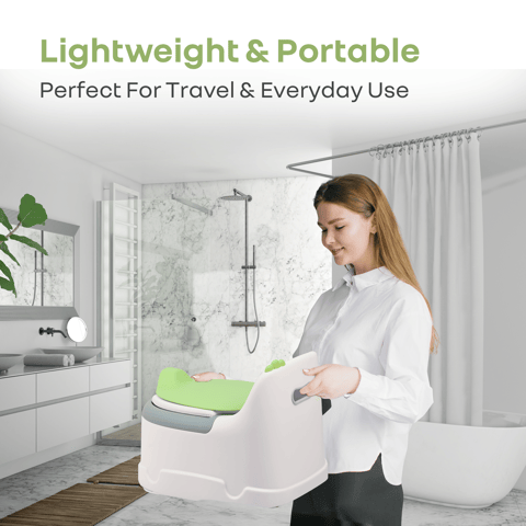 R for Rabbit Tiny Tots Dino White Green Potty Seat