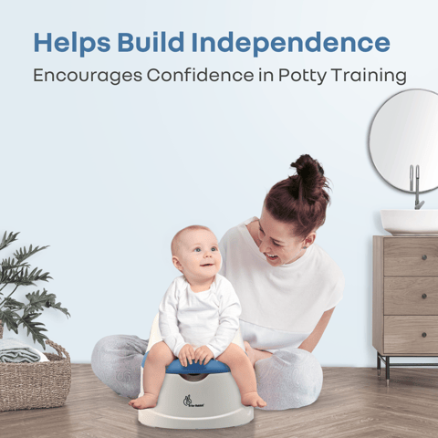 R for Rabbit Tiny Tots Dino White Blue Potty Seat