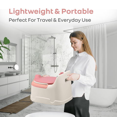 R for Rabbit Tiny Tots Dino White Pink Potty Seat