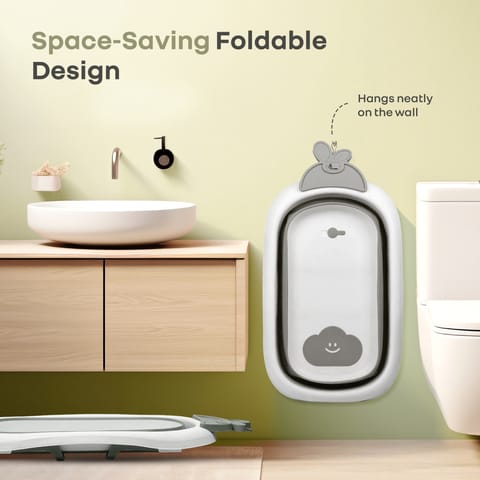 R for Rabbit Bubble Double Bunny Grey Bath Tub