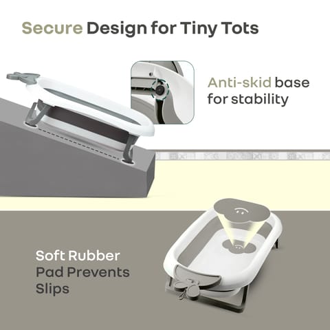 R for Rabbit Bubble Double Bunny Grey Bath Tub