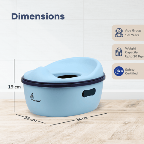 R for Rabbit Tiny Tots Mellow Sky Blue Potty Seat