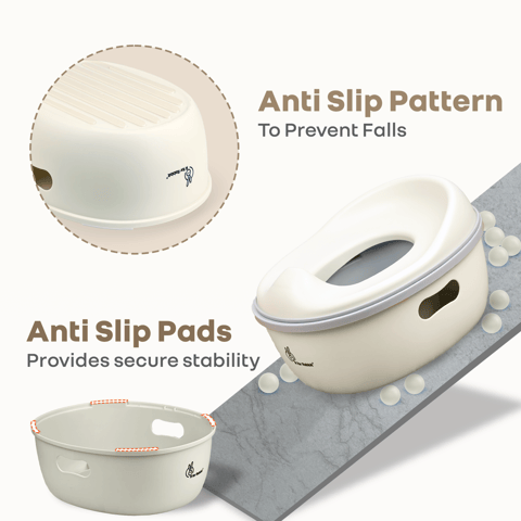 R for Rabbit Tiny Tots Mellow White Grey Potty Seat