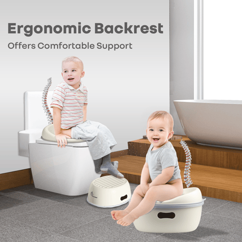 R for Rabbit Tiny Tots Mellow White Grey Potty Seat