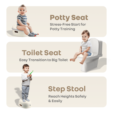 R for Rabbit Tiny Tots Mellow White Grey Potty Seat