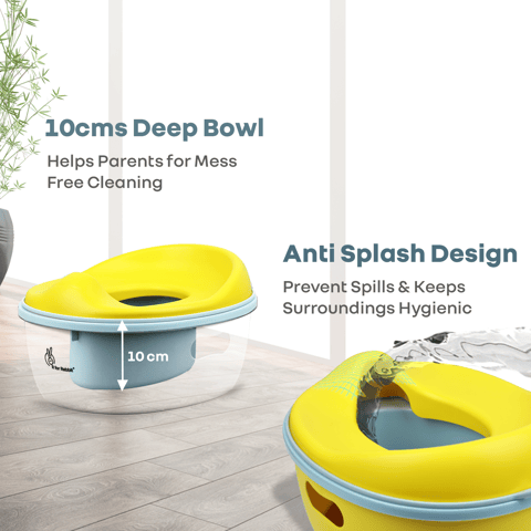 R for Rabbit Tiny Tots Mellow Yellow Blue Potty Seat
