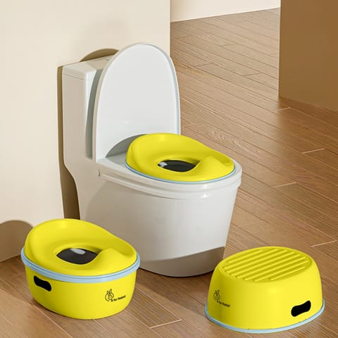 R for Rabbit Tiny Tots Mellow Yellow Blue Potty Seat