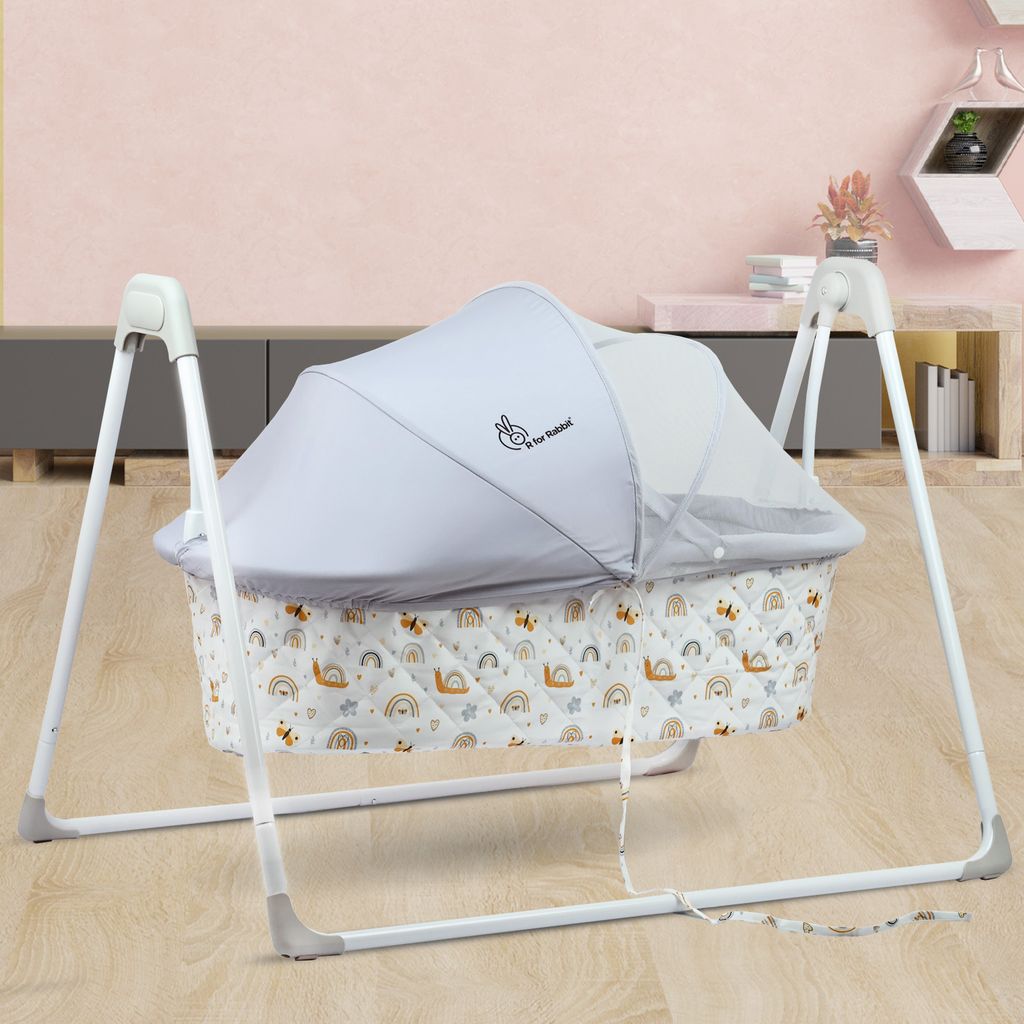 R for Rabbit Lullabies Manual Grey Multi Cradle
