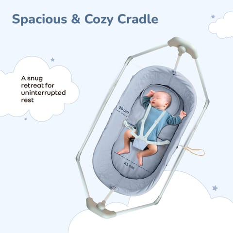 R for Rabbit Lullabies Manual Grey Multi Cradle