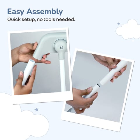 R for Rabbit Lullabies Manual Grey Multi Cradle