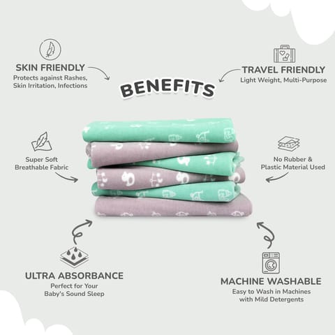 R for Rabbit Dry&nbsp;Nap S - Pack of 3 Multi Joy Dry Sheet