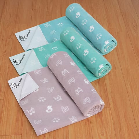 R for Rabbit Dry&nbsp;Nap M -Pack of 3 Multi Joy Dry Sheet
