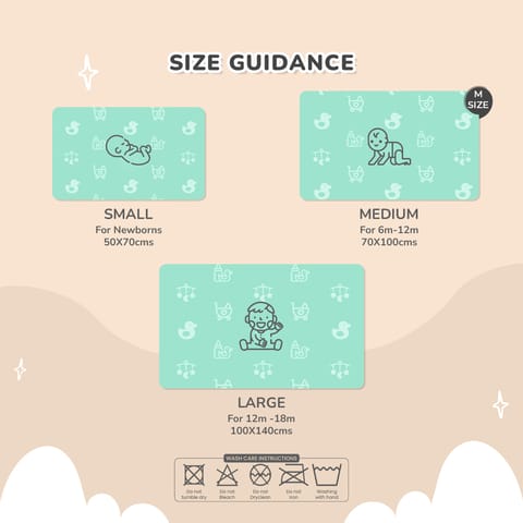 R for Rabbit Dry&nbsp;Nap M -Pack of 3 Multi Joy Dry Sheet