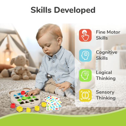 R for Rabbit Orapple Match N Learn Beige Multi Shape Sorter