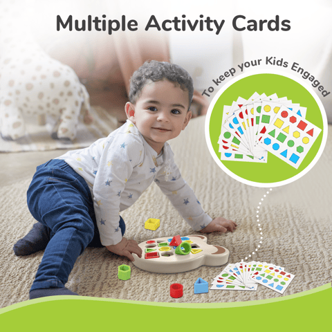 R for Rabbit Orapple Match N Learn Beige Multi Shape Sorter