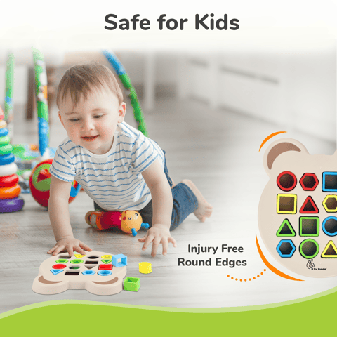 R for Rabbit Orapple Match N Learn Beige Multi Shape Sorter