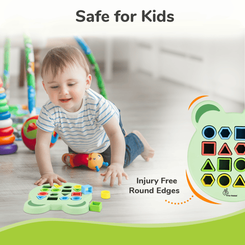 R for Rabbit Orapple Match N Learn Green Multi Shape Sorter