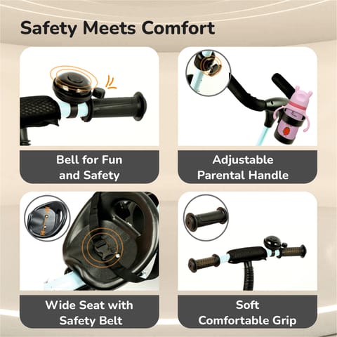 R for Rabbit Tiny Toes R20 Ace Sky Blue Tricycle