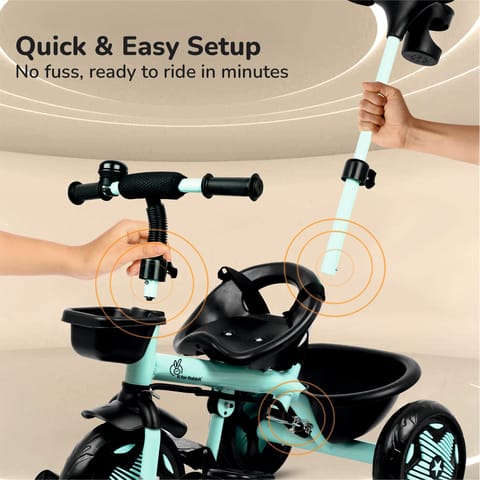 R for Rabbit Tiny Toes R20 Ace Aqua Blue Tricycle