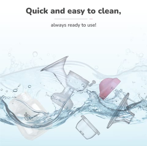 R for Rabbit First Feed Cozy Blush Pink Breast Pump