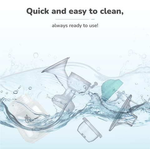 R for Rabbit First Feed Cozy Sea Green Breast Pump