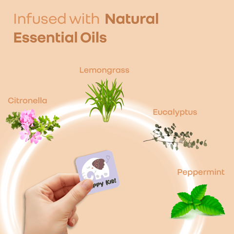 R for Rabbit Hygocare Mosquito Repellant Patches (Pack of 24) White Repellant Patches